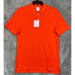NWT SWIMS Men's Sunnmore‎ Polo Shirt Golf Orange Large SWK164CP MSRP $125.00